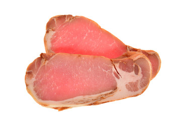 Fresh Slices Of Raw Beef Isolated On White Background