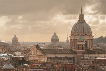 Fototapeta na wymiar Rome as seen from the Pincio