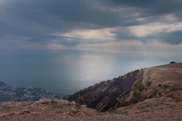 Fototapeta na wymiar Ai-Petri Crimea landscape. View of Big Yalta