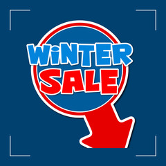 winter sale - information sign