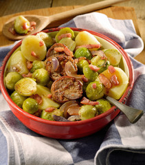 Winter meal sprouts and potatoes