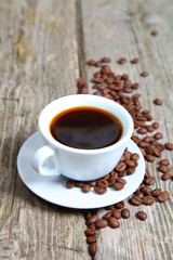 Coffee cup and grains
