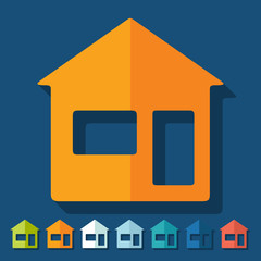 Flat design: house