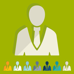 Flat design: office people