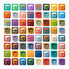 Flat design: 3d glasses