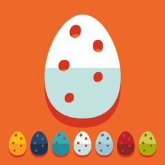 Flat design: easter egg