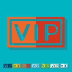 Flat design: vip