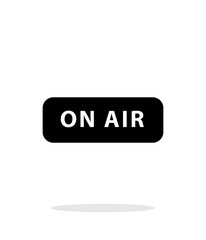 On air broadcasting icon on white background.