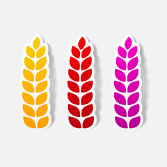 realistic design element: ears of wheat