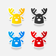 realistic design element: christmas deer