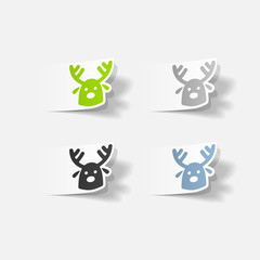 realistic design element: christmas deer