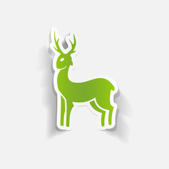 realistic design element: deer