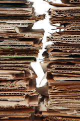 Big stack of papers, close-up