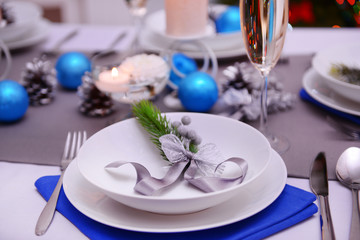 Beautiful Christmas table setting