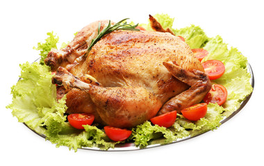 Baked chicken for festive dinner