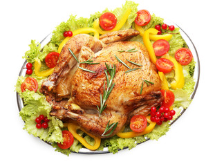 Baked chicken for festive dinner