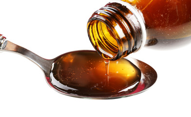 Cough syrup, close-up