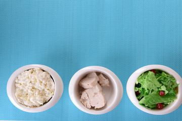 Dietary food in on table close-up