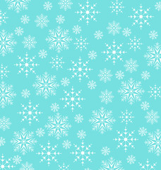 Christmas blue wallpaper, snowflakes texture