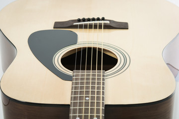 Detail closeup of classic guitar