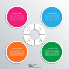 Infographics Vector Background 4-Step Process