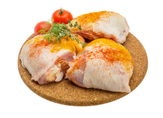 Raw chicken thigh