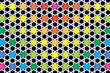 #Background #wallpaper #Vector #Illustration #design #free #free_size #charge_free #colorful #color rainbow,show business,entertainment 背景素材壁紙,六角ダイヤと編み目,虹,虹色,七色,六角,六角形,ポスター,CM,ハニカム,チラシ,販促,広告,宣伝,コマーシャル