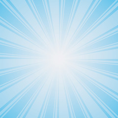 light blue color burst background. Vector illustration