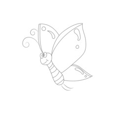 funny cartoon butterfly