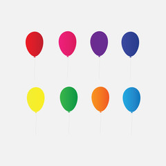 rainbow balloons