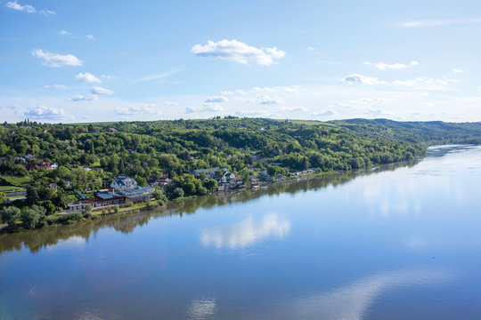 panoramic view of the river Danube near Novi Sad