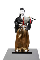 Image of japanese warrior in ceremonial clothes