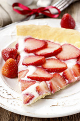 Piece of strawberry tart