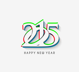 New Year 2015 text design