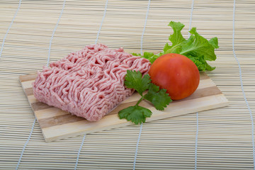 Raw minced pork meat