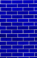 Blue brick wall