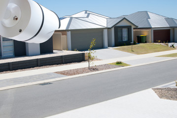 House security camera monitoring the street