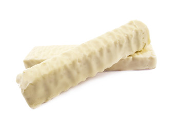 White chocolate bar with filling