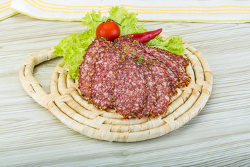 Sliced salami