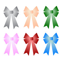 Set of decorative bow, Vector