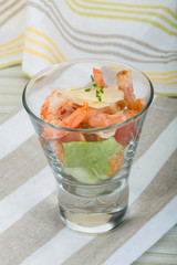 Caesar salad with shrimps