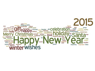 Conceptual Happy New Year word cloud