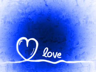 blaues Herzsymbol...love