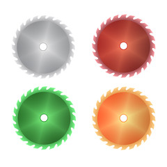 saw blade on white background