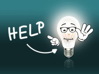 Help Bulb Lamp Energy Light turquoise © artefacti
