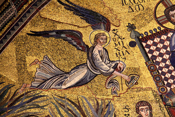 arcangelo Michele; mosaico abside; basilica S. Ambrogio, Milano