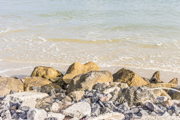 Stones and tropical sea on the beach
