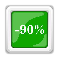90 percent discount icon