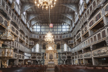 Interior of Evangelical-Augsburg church - Jawor, Poland