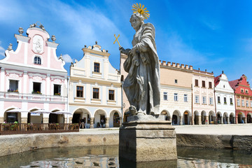 Fototapeta na wymiar renaissance center (UNESCO) in Telc town, Czech republic